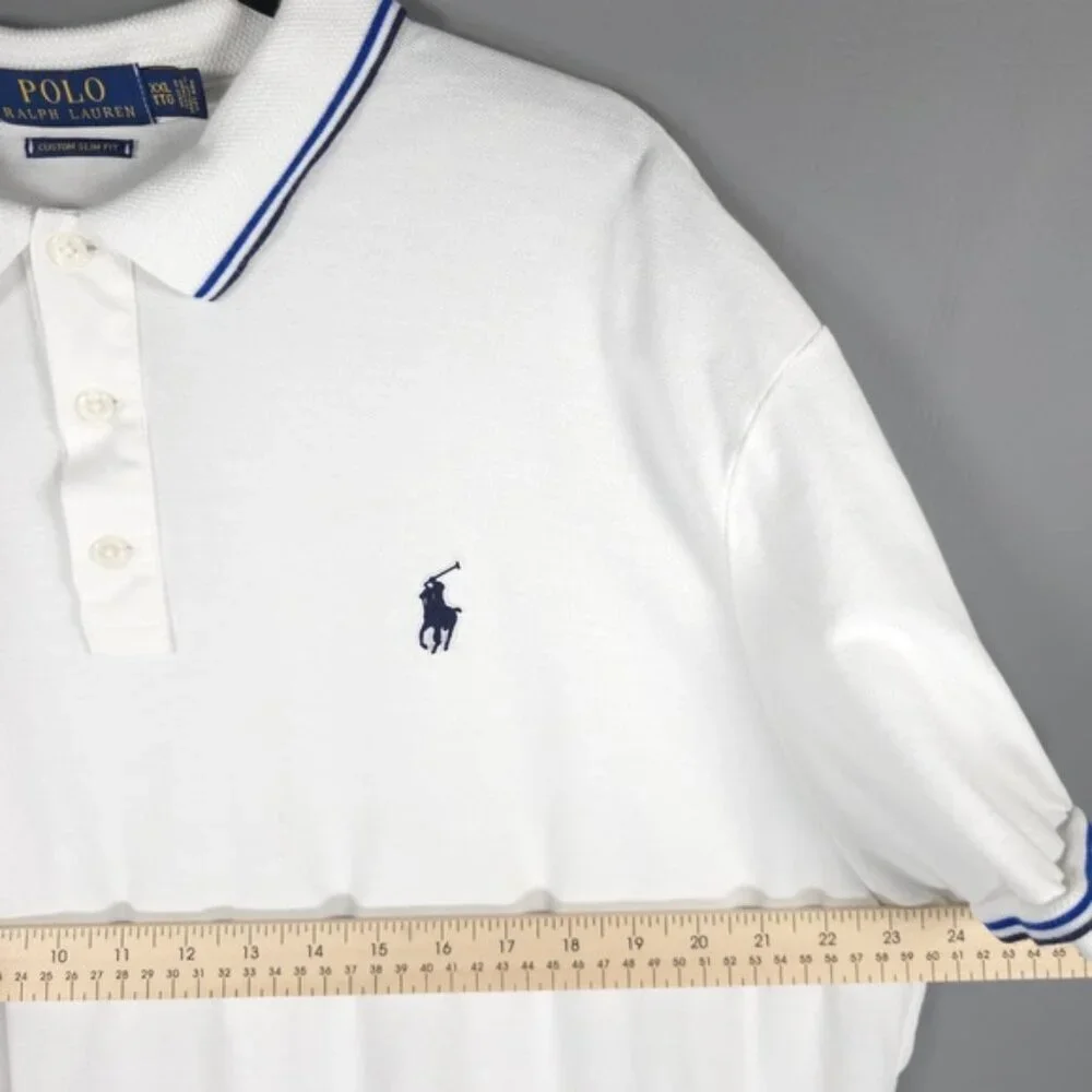 POLO RALPH LAUREN CUSTOM SLIM FIT POLO/67 Rubber‎ Pony Logo Mesh Polo Shirt XXL